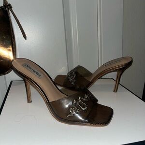 Steve Madden bronze snake Embellished Heels